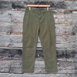 J. Crew Olive Green Casual Trouser Pants Straight Leg Size 6